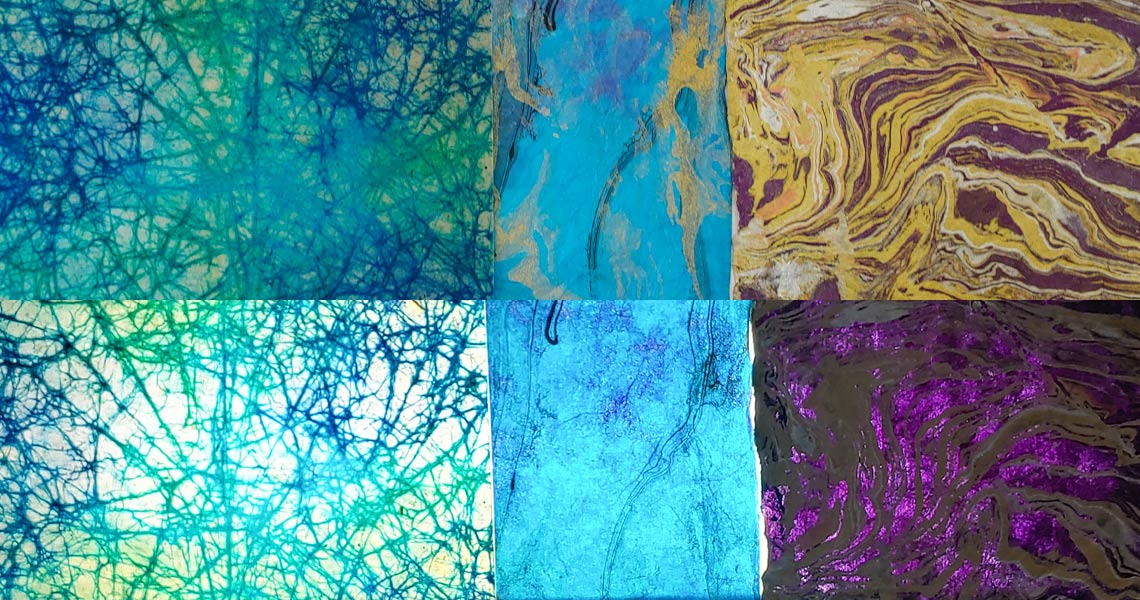 Comparing Marble Paper for Lampshades