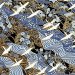 Chiyogami Yuzen Origami Paper - ROARING OCEAN - 4 Sheet Pack - 6 x 6 Inch