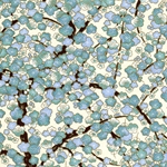 Chiyogami Yuzen Origami Paper - SKY BLUE GARDEN - 4 Sheet Pack - 6 x 6 Inch