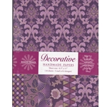 Handmade Indian Cotton Paper Pack - SCREENPRINTED - PURPLE