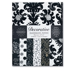 Handmade Indian Cotton Paper Pack - SCREENPRINTED - BLACK AND WHITE