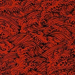 Lacquered Yuzen Origami Paper - KONAMI RED