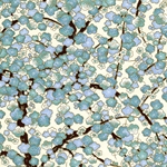 Japanese Chiyogami Yuzen Paper - SKY BLUE GARDEN
