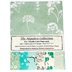 Handmade Nepalese Lokta Paper Pack - GREENS