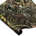 Marbled Lokta Paper - GOLD/SILVER ON BLACK