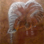 PASTEL ELEPHANT DRAWING