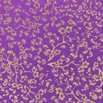 Chiyogami Yuzen Origami Paper - PURPLE CHERRY BLOSSOMS - 4 Sheet Pack - 6 x 6 Inch