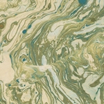 Lokta Paper Origami Pack - Marbled - OLIVE/GREEN ON CREAM
