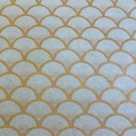 Lokta Paper Origami Pack - Scallops - GOLD ON SAGE GREEN