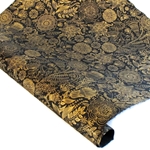 Silkscreened Nepalese Lokta Paper - Art Decor - GOLD ON BLACK