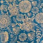 Lokta Paper Origami Pack - GOLD ON TEAL