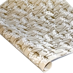 Silkscreened Nepalese Lokta Paper - Flowering Twigs - WHITE ON NATURAL