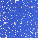 Lokta Paper Origami Pack - Silkscreened Nepalese Lokta Paper - Constellations - GOLD ON SAPPHIRE