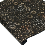 Silkscreened Nepalese Lokta Paper - Sun Moon Stars - GOLD ON BLACK