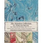 Handmade Nepalese Lokta Paper Pack - MARBLED