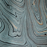 Jute Fiber Origami Paper - TEAL MARBLE