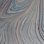 Jute Fiber Origami Paper - LIGHT BLUE MARBLE