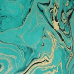 Lokta Paper Origami Pack - Marbled - BLACK/GOLD ON SEA GREEN