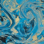 Lokta Paper Origami Pack - Marbled - BLACK/GOLD ON BLUE