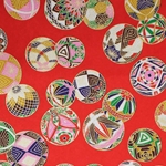 Chiyogami Yuzen Origami Paper - TEMARI - 4 Sheet Pack - 6 x 6 Inch