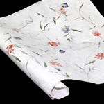 Heavyweight Mulberry Paper - ORANGE FLOWER WITH IRIS