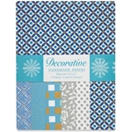 Handmade Indian Cotton Paper Pack - SCREENPRINTED - LIGHT BLUE AND SILVER