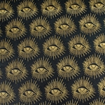 Lokta Paper Origami Pack - Eyes - GOLD/SILVER ON BLACK