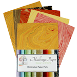 Jute Marble Paper Pack - YELLOWS AND ORANGES