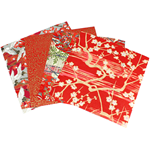 Assorted 6" Chiyogami Origami 16 Sheet Pack - REDS
