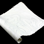 Jute Fiber Paper - CREAM AND SILVER MARBLE