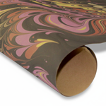 Hand Marbled Paper - FALL CRAZY COMB