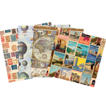 Assorted 6" Italian Florentine Origami 16 Sheet Pack - TRAVEL