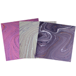 Assorted 6" Marbled Jute Origami 36 Sheet Pack - PURPLE