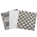 Assorted 6" Lokta Origami 36 Sheet Pack - BLACK AND CREAM
