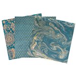 Assorted 6" Lokta Origami 36 Sheet Pack - TEAL