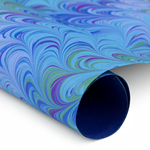 Hand Marbled Paper - JEWEL GROOVY WAVE