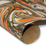 Hand Marbled Paper - HARVEST SWIRL