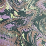 Hand Marbled Origami Paper - FALL CRAZY COMB