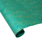 Silkscreened Nepalese Lokta Paper - GOLD PALM
