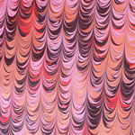 Hand Marbled Origami Paper - FIRE COMB