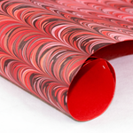 Hand Marbled Paper - FIRE COMB