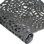 Large Format Amate Bark Paper - Circular Pattern - BLACK - 45" x 95"