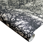 Silkscreened Nepalese Lokta Paper - Branch - BLACK ON NATURAL