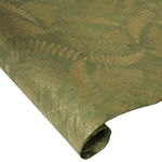Silkscreened Nepalese Lokta Paper - FERN - Gold on Olive