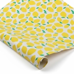 Silkscreened Nepalese Lokta Paper - LEMONS - YELLOW ON NATURAL