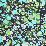 Hand Marbled Origami Paper - MOSSY STONE