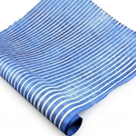 Nepalese Batik Lokta Paper - Stripe - BLUE