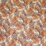 Chiyogami Yuzen Origami Paper - BROWN PLUMES - 4 Sheet Pack - 6 x 6 Inch