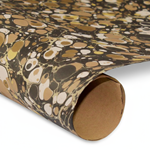 Hand Marbled Paper - BROWN STONE