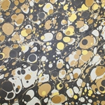 Hand Marbled Origami Paper - BROWN STONE